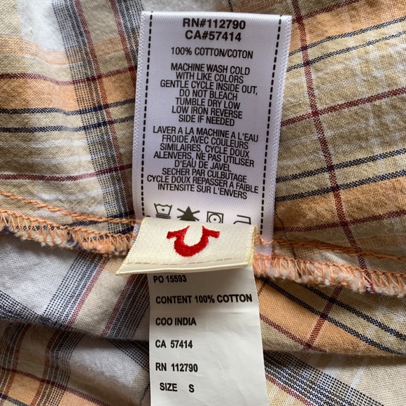 True Religion Western Plaid Snap Button Down Shirt - Picture 8 of 9